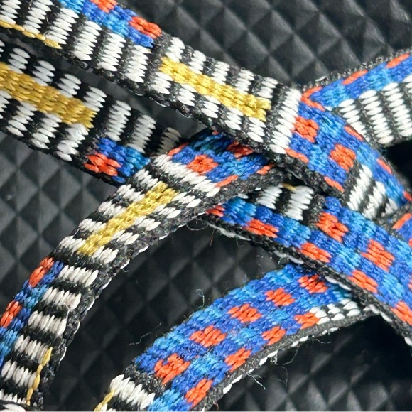 Chaco Kids Sandals - Black with Blue and Yellow Adjustable Straps - Picture 2 of 9